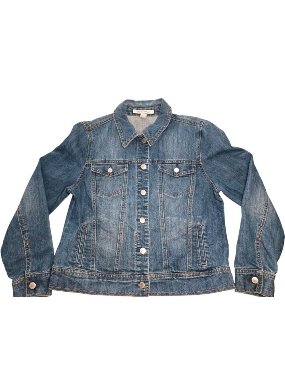 JONES NEW YORK Jeans Womens PM Denim Trucker Jacket Petite Medium Classic Preppy